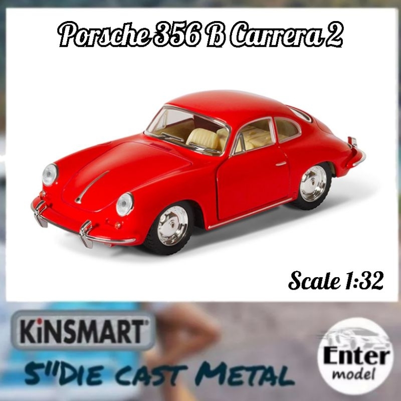 kinsmart-โมเดลรถเหล็ก-ลิขสิทธิ์-แท้-รถคลาสสิค-ปอร์เช่-porsche-356-b-carrera-2-scale-1-32-ยาว-12-5cm