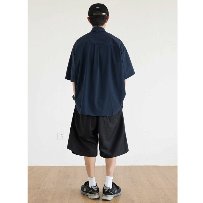 เสื้อเชิ้ตคอปกแขนสั้น-ทรงหลวม-เสื้อยืดงานป้าย-สไตล์ญี่ปุ่น-ใส่ได้ทั้งหญิงและชาย-size-m-3xl