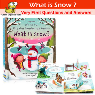 (ใช้โค้ดรับcoinคืน10%ได้) พร้อมส่ง Usborne What is Snow ? lift the flap หนังสือภาษาอังกฤษสำหรับเด็ก ก้อนเมฆ หนังสือหน้าต่าง เปิด ปิด หนังสือภาษาอังกฤษ by GreatEnglishBooks