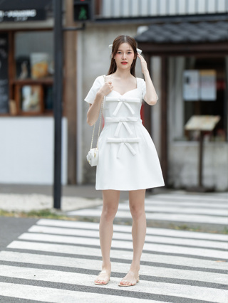 Mini Heart Dress [White]
