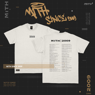 MiTH   เสื้อยืดโอเวอร์ไซซ์ ผ้าคอตตอน 100% ลาย MiTH Since 2009 T-shirt - White