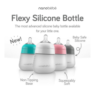 ของแท้💯 USA Nanobebe Flexy silicone bottle single pack 9Oz ขวดนมซิลิโคนรุ่นใหม่ล่าสุด