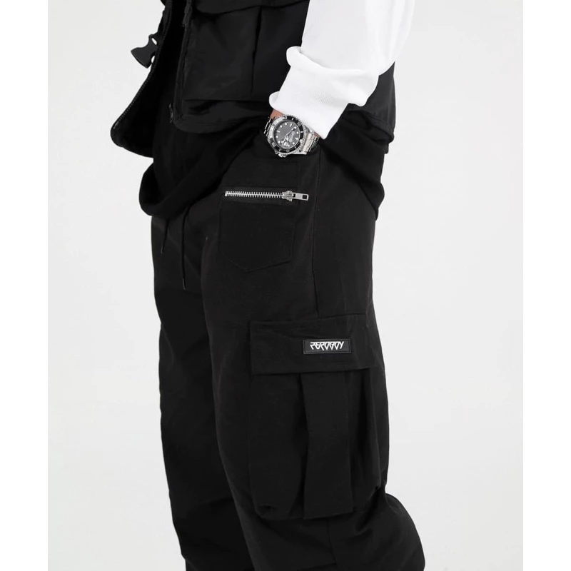 ZEROBOY - CARGO PANTS กางเกงคาร์โก้กระบอกใหญ่ 4 สี สีครีม สีดำ สีเทา สีเขียวขี้ม้า https://wayoza.com