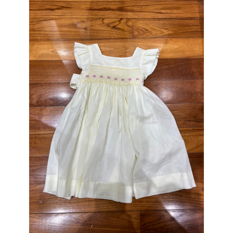 smocked-dress-3y-4y-งานสวยมาก-handmade-ผ้าเบาสบาย-เหมาะกับหน้าร้อน