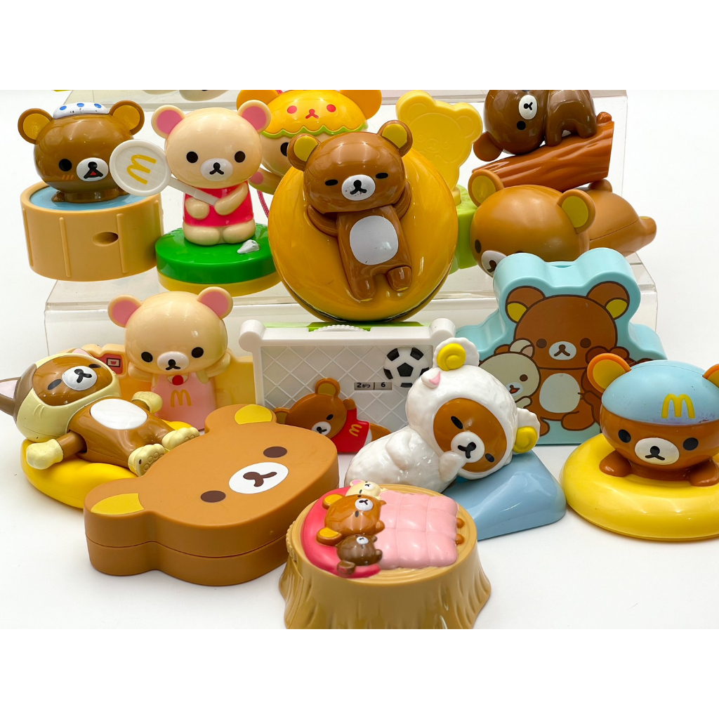 เลือกแบบได้-โมเดลคุมะ-ของเล่นแมค-happy-meal-mcdonald-rilakkuma-ของสะสมมือสองญี่ปุ่น