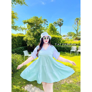 🎈Plussize เดรสคนอ้วน🎈 • Size•  Chest (อก) :  44-50" Waist (เอว) :  34-44” Hip (สะโพก) : 52” Long (ยาว)  :  36”