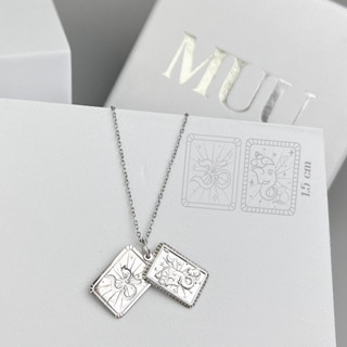 จี้ พร้อมสร้อย พระพิฆเนศ •Ganesha Pendant  925 Sterling Silver White Gold Plated