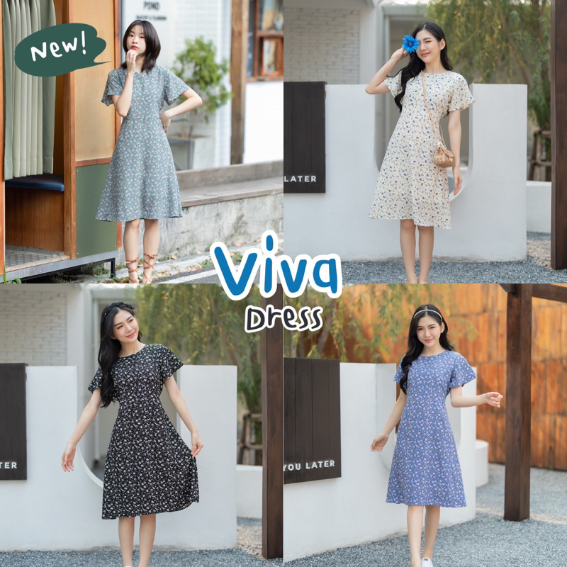 Vivo Basic Escape A-Line Dress - Red