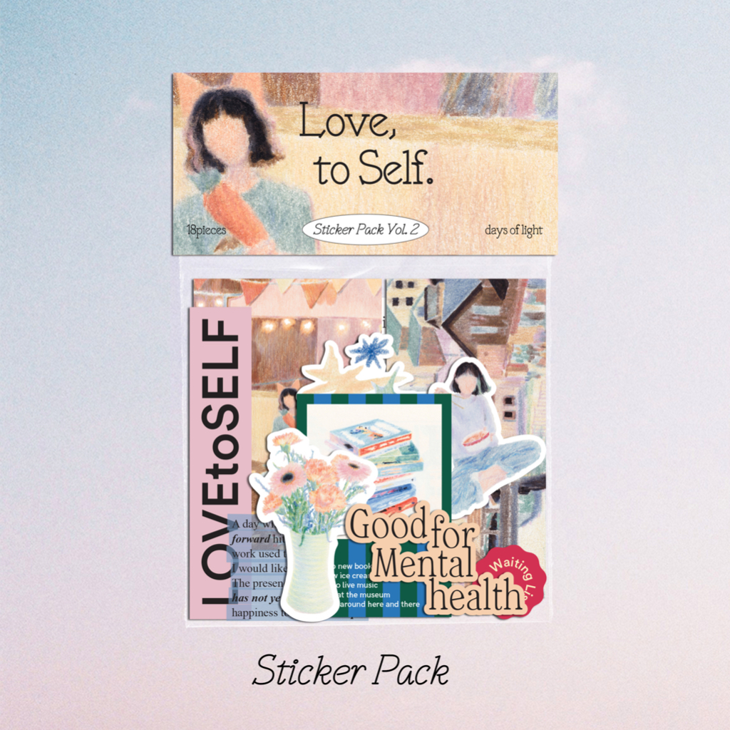 love-to-self-sticker-pack-vol-2-รวมสติกเกอร์ไดคัท-days-of-light