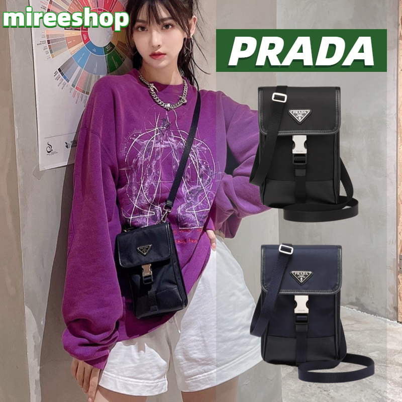 ปราด้า-prada-เคสสมาร์ทโฟนหนัง-saffiano-และ-re-nylon-shoulder-bag