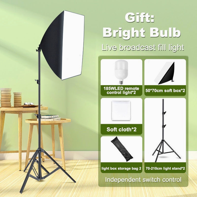 สตูดิโอถ่ายภาพ-ไฟต่อเนื่อง-ไฟสตูดิโอ-ไฟสตูดิโอถ่ายภาพ-softbox-50x70-ไฟe27105w-เซ็คคู่-2-ตัว