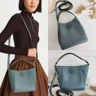 🎀(สด-ผ่อน) shop 88290 TORYBURCH McGRAW SMALL BUCKET BAG