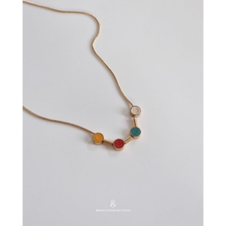 Bright and Shine Studio - COLORFUL SMILEY NECKLACE (42 cm.)