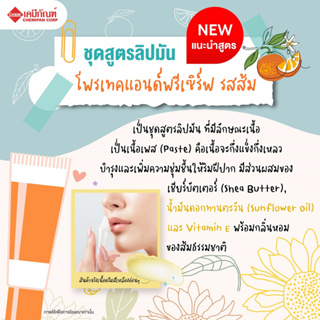 FOR-SA1202ชุดสูตรลิปมันแบบเนื้อเพส โพรเทคแอนด์พรีเซิร์ฟ รสส้ม