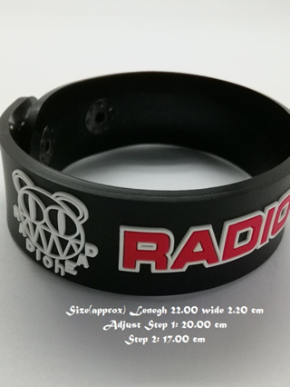 สร้อยข้อมือยาง Radiohead กําไลยางซิลิโคน แฟชั่น วงดนตรี กันน้ำ  silicone rubber wristband bracelet