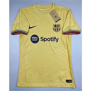 SALE !!! เสื้อบอล 2022-23 เพลเย่อ บาร์เซโลน่า เยือนสีทอง  Player Barcelona Away Cecat