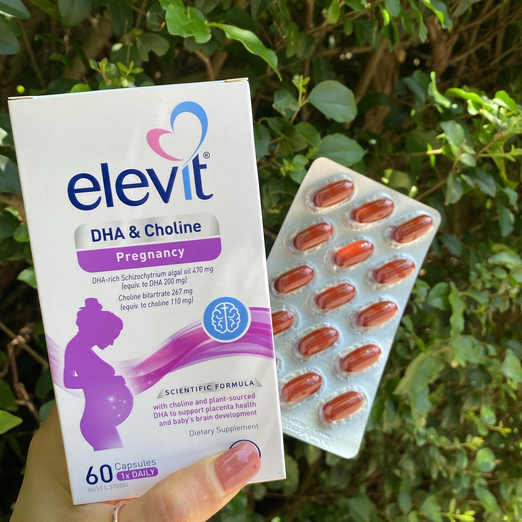 Elevit DHA + Choline Pregnancy 60 Capsules Shopee Thailand