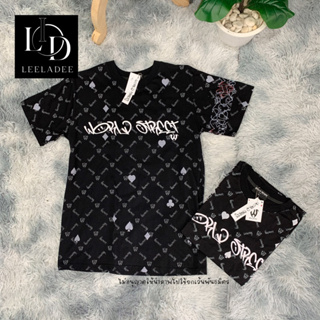 เสื้อยืด ลายโมโนแกรม World street (พร้อมส่ง M L XL)‼️