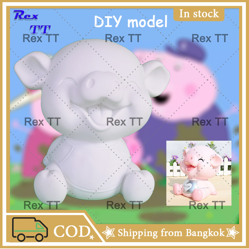 rex-tt-piggy-white-model-diy-graffiti-can-not-break-doll-piggy-bank-coloring-toy-ornament-gift