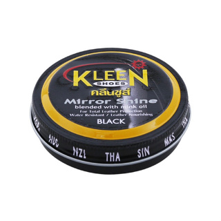 คลีนชูส์ มิร์เรอร์ ชายน์ ขี้ผึ้งขัดรองเท้า สีดำ | Kleen Shoes Mirror Shine blended with mink oil Black 60mL