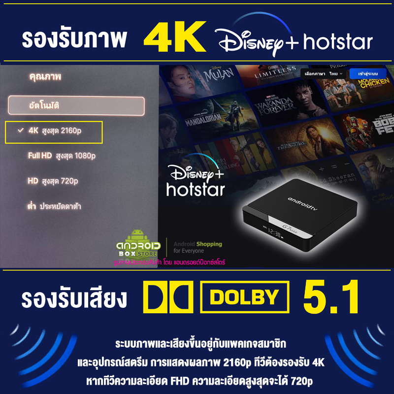 สุดยอดกล่องแอนดรอยด์-ระบบ-atv-แรงสุดแห่งปี-2023-android-tv-box-รุ่น-g7-max-แรม4gb-64gb-amlogic-ใหม่-s905x4-android-11