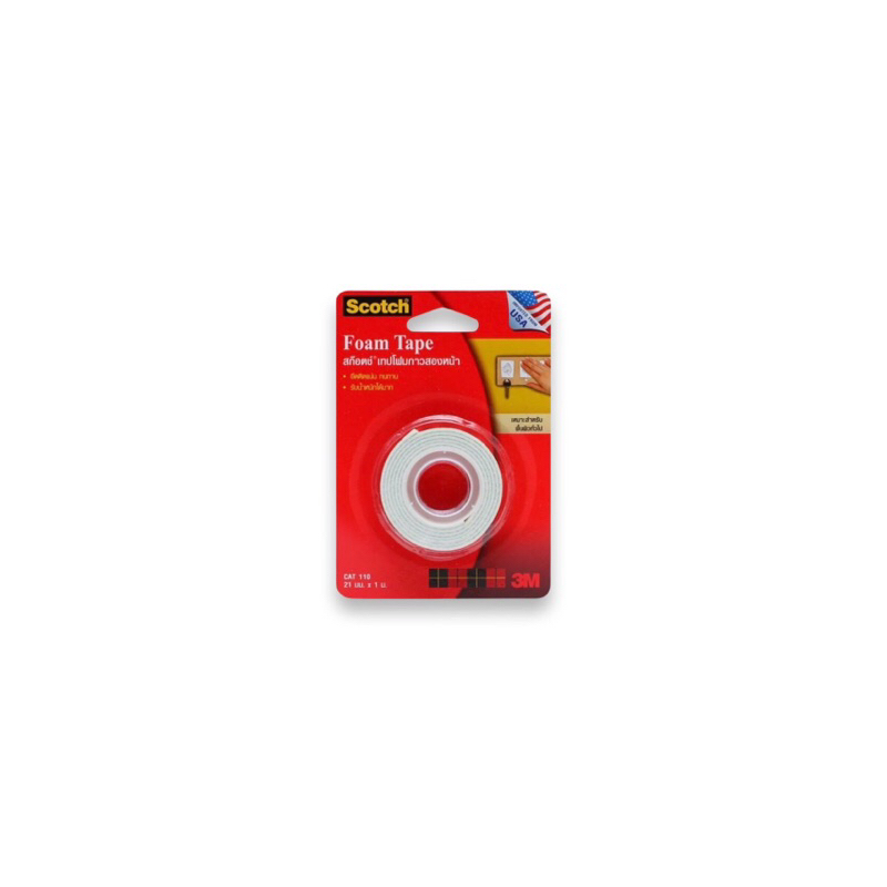 เทปโฟมกาวสองหน้า Scotch® 3M กาวสองหน้าหนา 1เมตร 3เมตร 5เมตร | Shopee ...