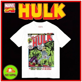 เสื้อMarvel ลาย The Hulk สีขาว (MVX-399)