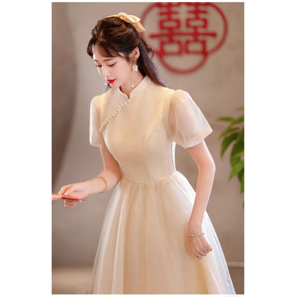 ชุดราตรีหญิง-2023-ใหม่-งานเลี้ยงวันเกิด-งานหมั้น-ชุดแต่งงาน