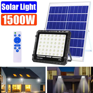 【COD！】ไฟสปอร์ตไลท์ กันน้ำ ไฟ ไฟ led โซล่าเซลล์ Solar Light ไฟสปอร์ตไลท์โซล่าเซลล์ Lamp Solar Outdoor Lighting 250W 1500W