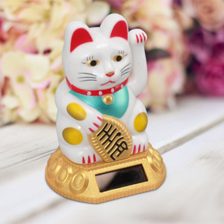 URATTNA จีน Lucky Cat ตกแต่งแขนโบกพลังงานแสงอาทิตย์ Induction รูปปั้น Figurine สำหรับเครื่องประดับรถบ้าน