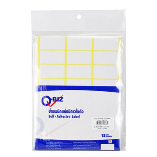 Q-biz คิวบิซ ป้ายสติ๊กเกอร์ ขนาด A10 แผ่นละ 24 ป้าย ( แพ็ค 2 ห่อ) สติ๊กเกอร์