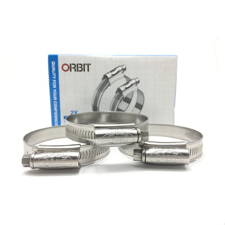 ORBIT เข็มขัดรัดท่อ สแตนเลส 304 W4 กิ๊บรัดสายยาง เข็มขัดรัดสายยาง (ยกกล่อง สุดคุ้ม)