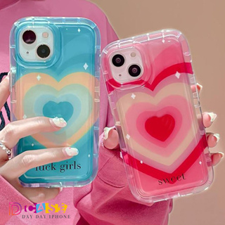 หัวใจรักแฟชั่น เคสโทรศัพท์มือถือ TPU กันกระแทก For iPhone 11 13Pro 14 12 13 Pro Max 6 7 8 Plus X XS Max SE 2020 เคสไอโฟน