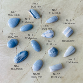 หินแท้ โอปอลสีฟ้า Blue opal หินสะสม