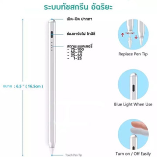 สำหรับTablet รุ่น PEN ปากกาสำหรับ gen9 8,7,6,10.2 Air4,5 วางมือ+แรเงาได้ ผลไม้หลังเครื่อง ใช้งานง่าย