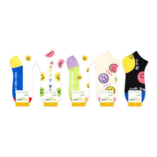 [พิมพ์โค้ด NOV15N ลด 15%] Chacha socks - ถุงเท้าข้อสั้น Smile set แบรนด์ kikiya นำเข้าจากเกาหลี