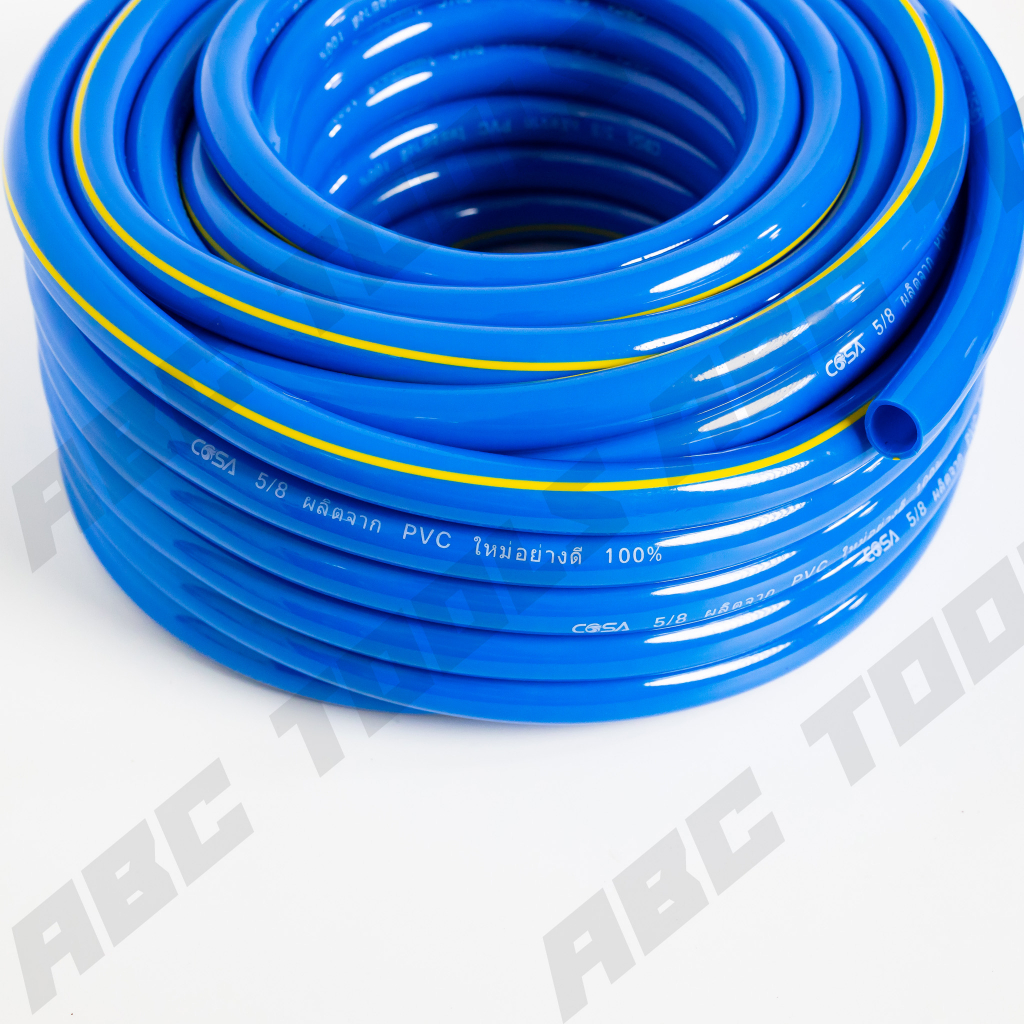 สายยาง-สายยางสีฟ้า-5-8-นิ้ว-5-หุน-cosa-ผลิตจาก-pvc-ใหม่-100-10-เมตร-20-เมตร-30-เมตร-40-เมตร-50-เมตร-สายยางรดน้ำ-สายยา