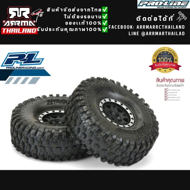 proline-hyrax-1-9-tires-w-impulse-wheels-black-silver-g8-12mm-hex-ยาง-แม็กครบชุด4เส้น-1คัน