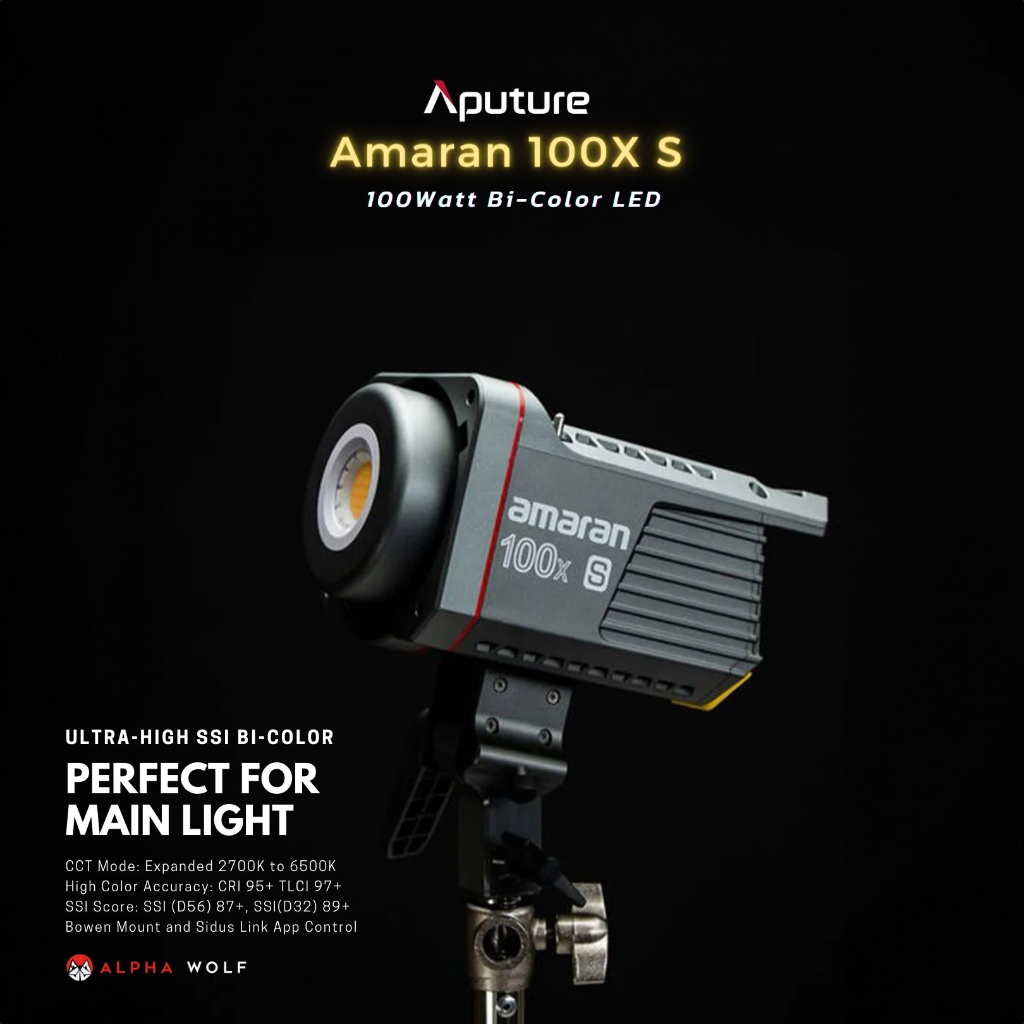 aputure-amaran-100xs-high-ssi-bi-color-led-light-ไฟสตูดิโอคุณภาพสูง-ที่ให้ค่าความเที่ยงตรงสูง-ประกันศูนย์ไทย-1-ปี