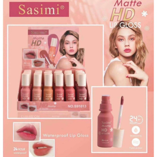 (ราคาส่ง/24แท่ง) Sasimi Matte HD Lip Gloss ลิปกลอสเนื้อแมท  No.S91013