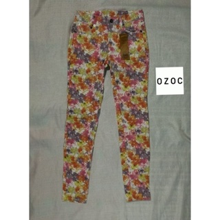 กางเกงวินเทจ​​ขายาวผ้ายืด OZOC Brand_2nd วัสดุผ้าฝ้าย 97% Elastane 3%/ Size S (Made in China​🇨🇳​) แท้มือสองกระสอบนำเข้า