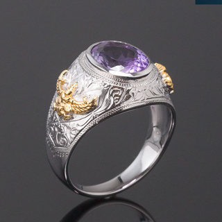 แหวนครุฑอเมทิสต์ garuda ring amethyst for men