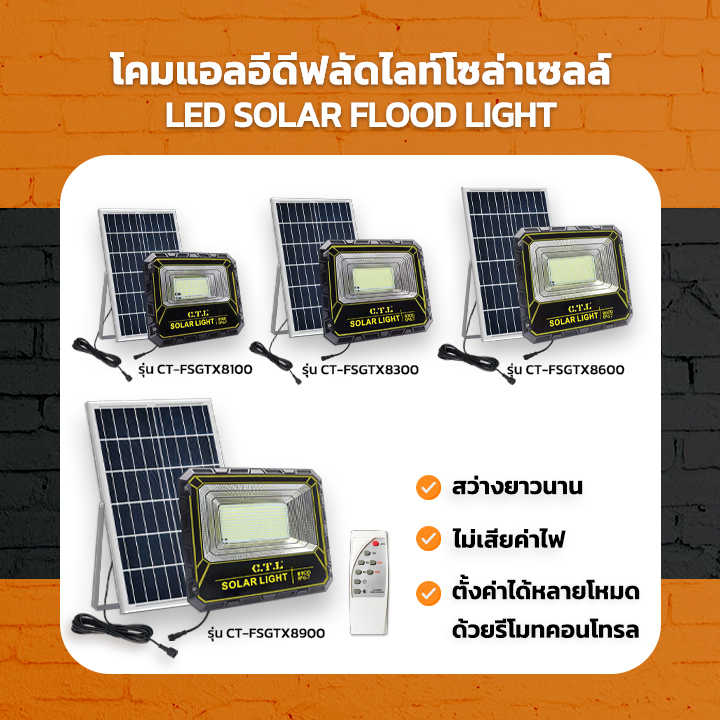 โคมแอลอีดีฟลัดไลท์โซล่าเซลล์-led-solar-flood-light