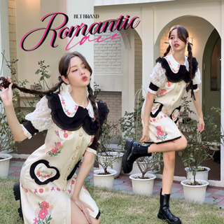 R131 Romantic Lace : Dress เดรสทรงปล่อยขาวดำ