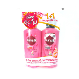 พร้อมส่ง!ของแท้ shampoo Sunsilk ซันซิล แชมพู + ครีมนวด 350 มล. แพ็คคู่ บำรุงผมสวย