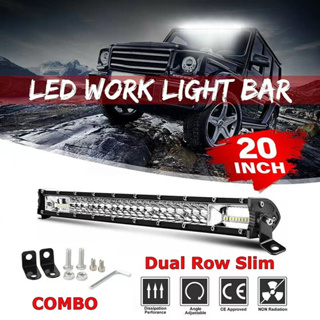 ไฟ LED Bar สำหรับรถบรรทุก4X4ไฟแถวรถตู้รถกระบะ SUV 120W 180W 240W LED Work Light Spotlight ไฟขับรถ12V 24V