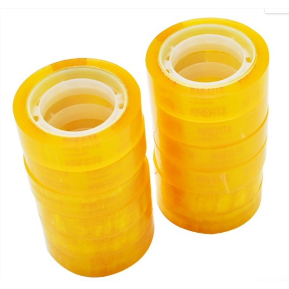 120-pieces-kreati-yellowish-cellotape-stationary-tape-12mmx18m