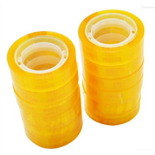 120 Pieces Kreati Yellowish Cellotape Stationary Tape (12mmx18m)