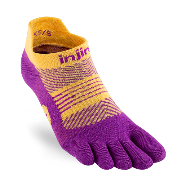 injinji-สำหรับผู้หญิง-ถุงเท้าวิ่ง-แยกนิ้ว-run-lw-no-show-สีม่วงส้ม-ของแท้