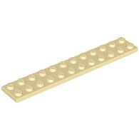 Lego part (ชิ้นส่วนเลโก้) No.2445 Plate 2 x 12